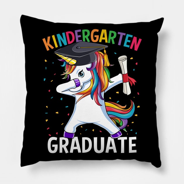 Dabbing Unicorn Kindergarten Graduation Gift Pillow by HCMGift