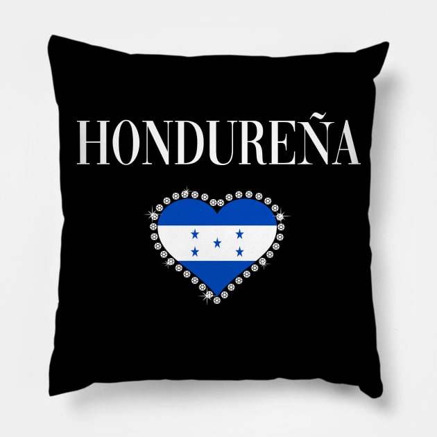 Camiseta de Mujer Hondurena Girl Women T-shirt Pillow by soccer t-shirts