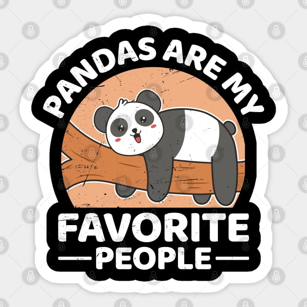 Kawaii Cute Panda Bear T-Shirt - Cute Pandas - Sticker