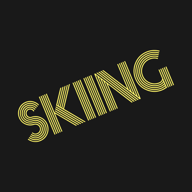 Skiing Fanatic Bold Workout Design by teesbyfifi