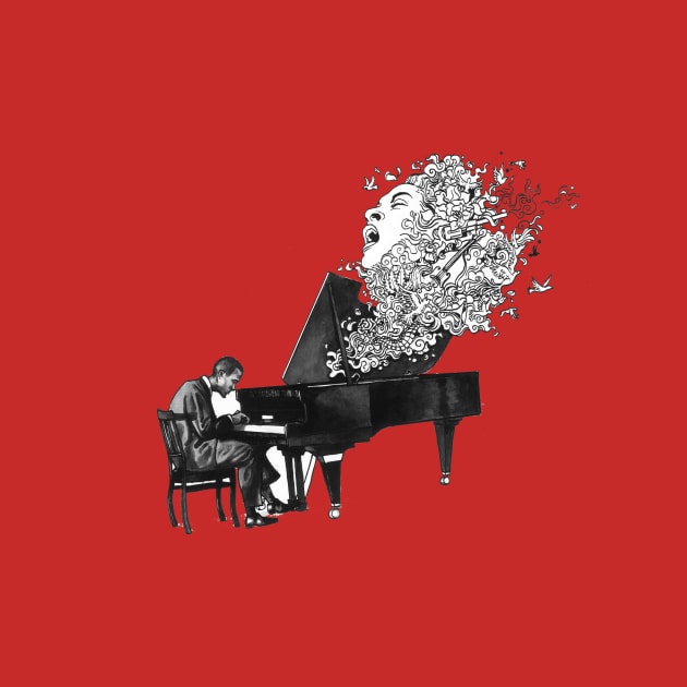 Piano man by maxwellillustration