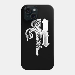 illustration of X font vintage style hand drawing design Phone Case