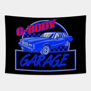 G-Body Garage Car Checkered Flag Racer Tapestry