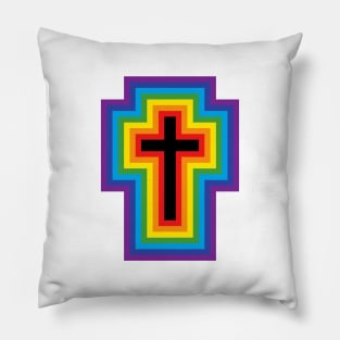 Rainbow Cross Pillow