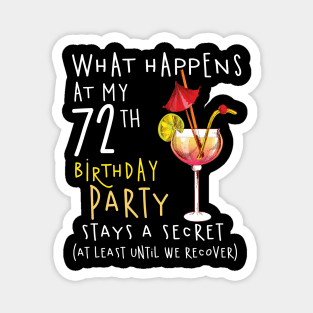 72Th Birthday - What Happens 72Th Birthday Magnet