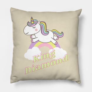 king diamond ll unicorn Pillow