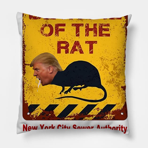 Beware of the Rat! Pillow by arTaylor