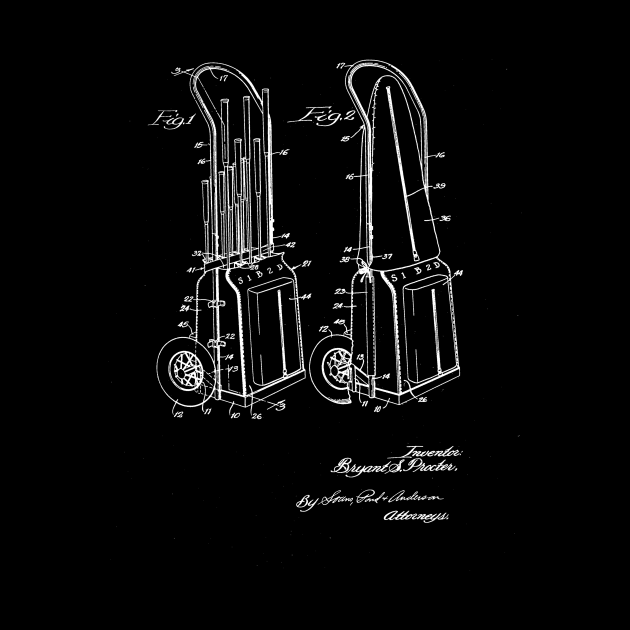 Discover Golf Cart Vintage Patent Drawing - Golf - Mug