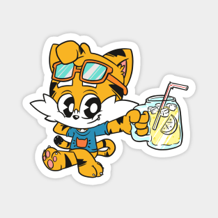 Little Tiger Dude - Summertime Fun Magnet