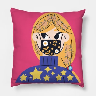 Cute mask girl Pillow