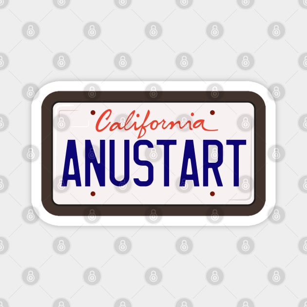 Tobias Funke Anustart A New Start License Plate Magnet by Meta Cortex