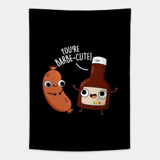 Barbe-cute Cute Funny Barbeque Pun Tapestry