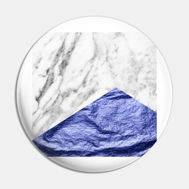 Navy marble Pin by marbleco