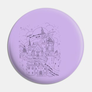 Long live dragons and castle in purple Pin