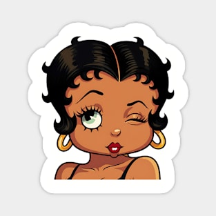 Betty Boop - Winking - Black Girl Magic Magnet