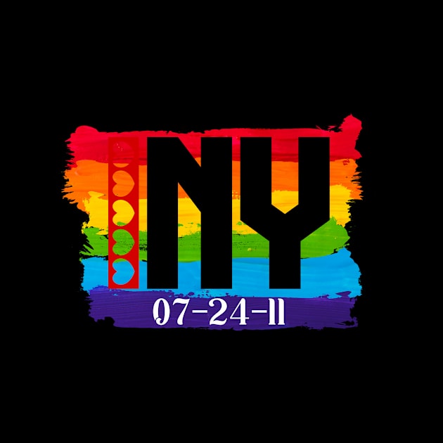 New York Gay marriage Date by Blood Moon Design