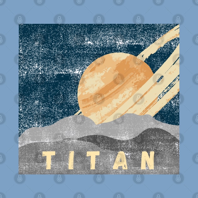 Titan Saturn Moon by High Altitude