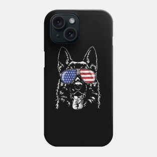 Proud Ger Shepherd America Flag Phone Case