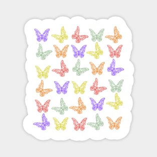 Butterfly Pattern - Different Coloured Backround Magnet