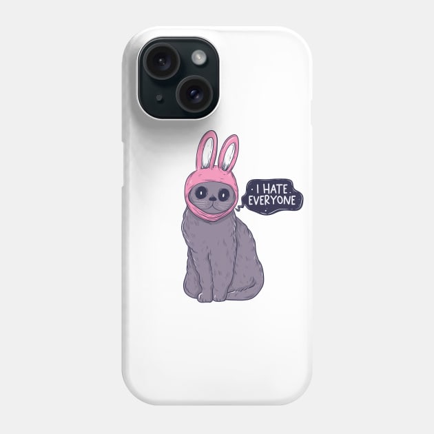 I hate everyone Phone Case by Jess Adams