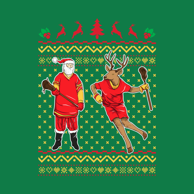 Lacrosse LaX Santa Reindeer Ugly Christmas - Lacrosse - Phone Case