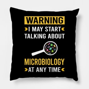 Warning Microbiology Microbiologist Pillow