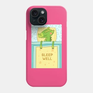 Sleep well baby crocodile Phone Case