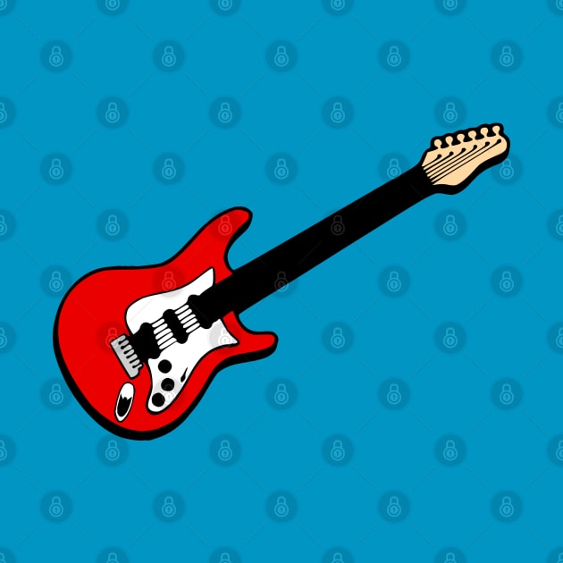 Red Electric Guitar by KayBee Gift Shop