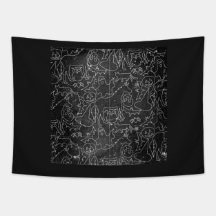 Halloween Spook Unicorn V02 Tapestry