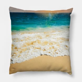 Beautiful Summer Beach Sunset Photo Pillow