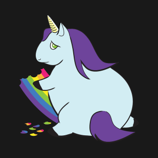 A Magical Mess Logo - Unicorn chomping on a rainbow T-Shirt