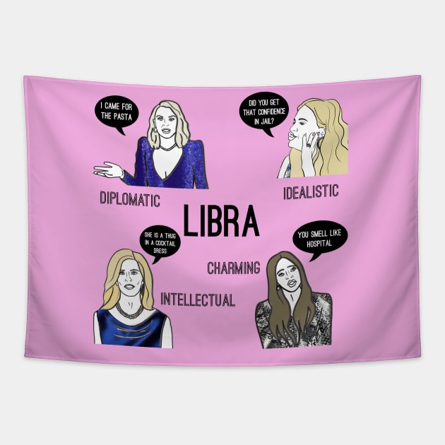 Libra- Bravostrology series Tapestry by Katsillustration