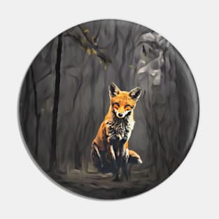 Burned out Fox Pin