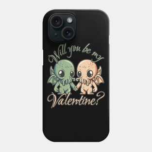 Cthulhus Holding Hands - Valentine Cthulhu #6 Phone Case