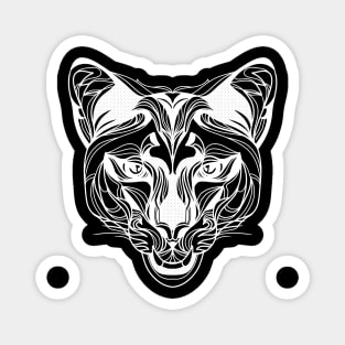 White geometric wild animal Magnet