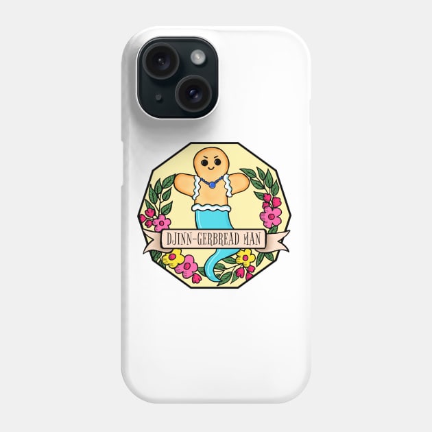 Djinn-gerbread Man : Cute Tea Party Djinn Pun Phone Case by Mighty Fine Arts