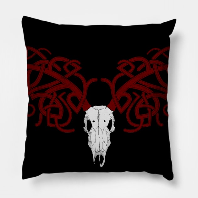 Nordic deer spirit Pillow by Cheshyro