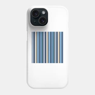 Vertical stripes in harmony of blue color Phone Case