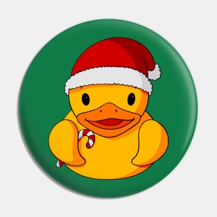 Candy Cane Rubber Duck Pin