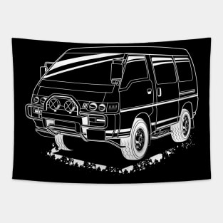 Jdm white print delica classic Tapestry