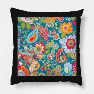 Bright and Colorful Floral, Happy Cheerful Floral, Pillow