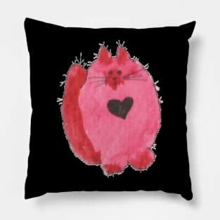 Fluffy Red Cat Pillow