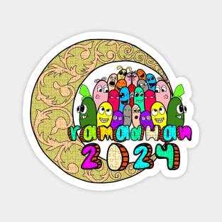 2024 Ramadan doodle cartoon design Magnet