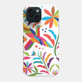 Mexican Otomí Floral Composition / Colorful & happy art by Akbaly Phone Case