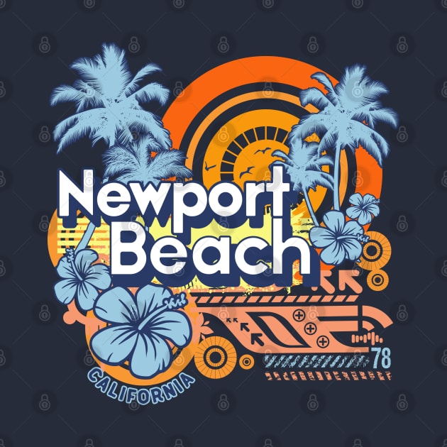 Newport Beach California Grunge by Styleuniversal