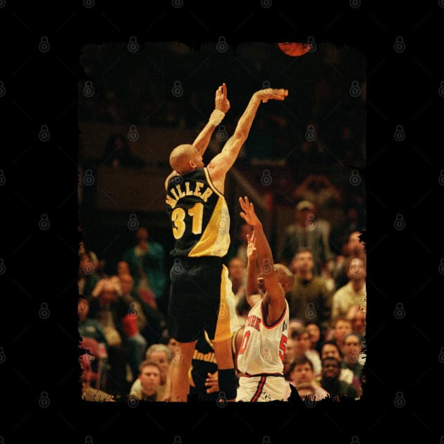 Reggie Miller - Vintage Design Of Basketball by JULIAN AKBAR PROJECT