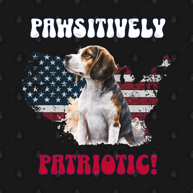 4th of July Independence Day Patriotic Beagle Funny Design for Dog Lovers by EndlessDoodles