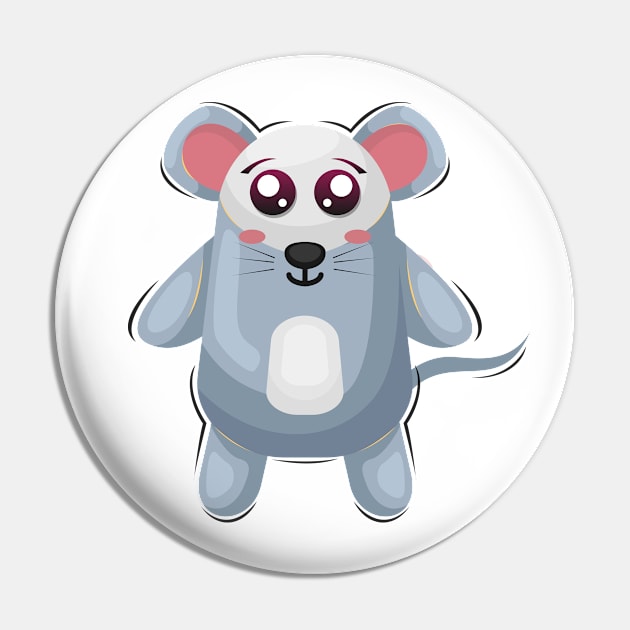 Cute Mouse Cartoon Pin by KLE!