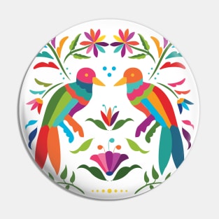 Mexican Otomí Couple of Birds by Akbaly Pin