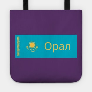 Uralsk City in Kazakhstan Flag Tote